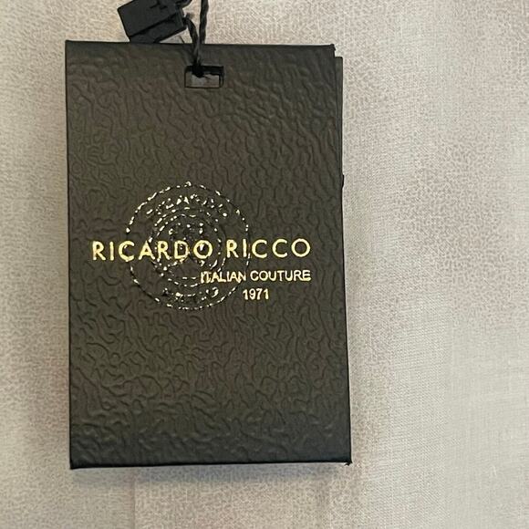 NWT Ricardo Ricco Italian Couture RARE Men's Dress Shirt Slim Fit Size Medium - Picture 2 of 8